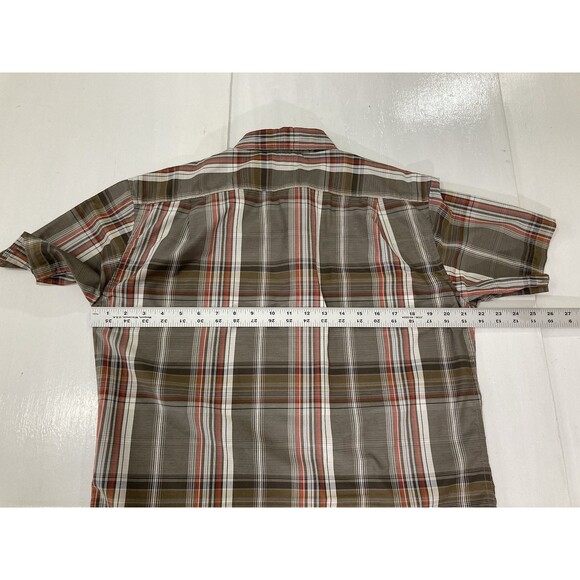 Eddie Bauer Travex Shirt Men’s M Brown Plaid Classic Fit Button Front Outdoors - Picture 9 of 9
